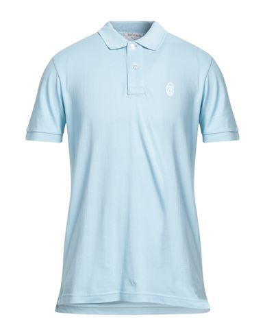 Trussardi Collection Man Polo Shirt Sky Blue Size 3xl Cotton