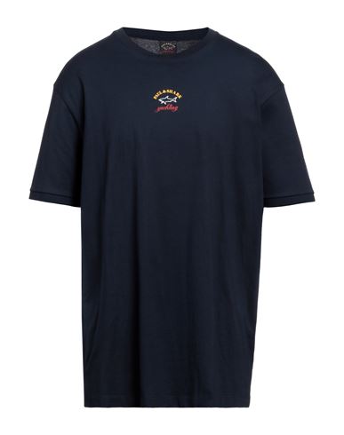 Paul & Shark Man T-shirt Midnight Blue Size Xxl Cotton In Black