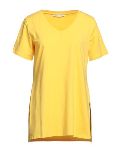 Le Streghe Woman T-shirt Yellow Size S Cotton, Elastane