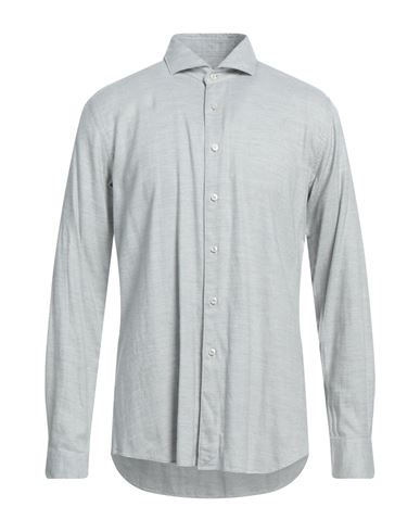 Xacus Man Shirt Light Grey Size 15 ¾ Linen, Cotton