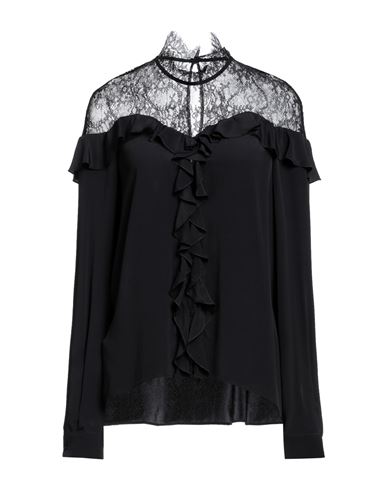 Pinko Woman Blouse Black Size 6 Acetate, Silk
