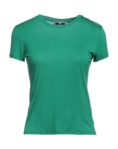 Elisabetta Franchi Woman T-shirt Emerald Green Size 6 Modal