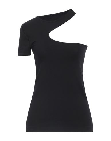Shop Helmut Lang Woman T-shirt Black Size M/l Nylon, Elastane