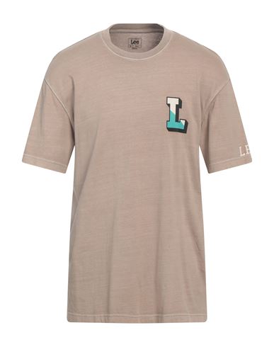 Lee Man T-shirt Light Brown Size Xxl Cotton In Beige
