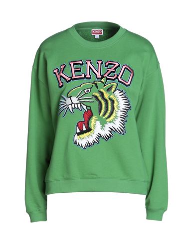 Kenzo Woman Sweatshirt Green Size L Cotton