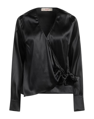 Jucca Woman Shirt Black Size 10 Silk, Elastane