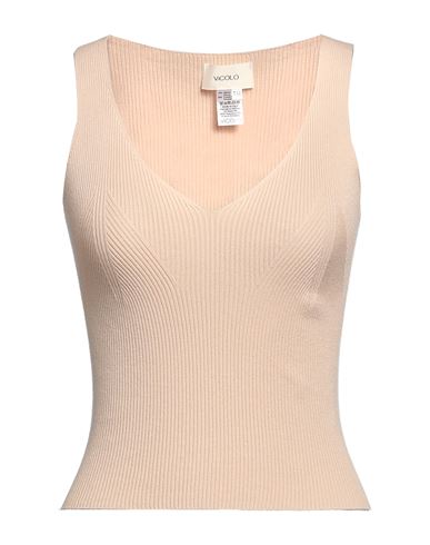 Vicolo Woman Top Beige Size Onesize Viscose, Polyester