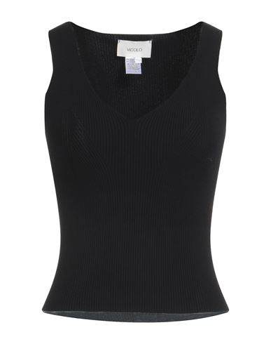Vicolo Woman Top Black Size Onesize Viscose, Polyester