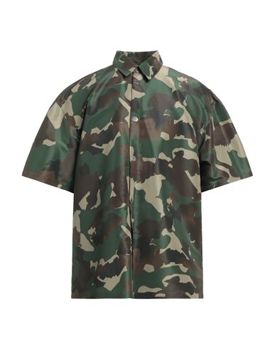 Heron Preston Man Shirt Military Green Size Xl Polyester