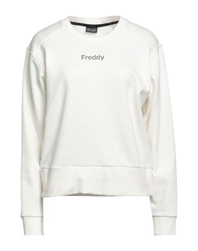 Freddy Woman Sweatshirt White Size L Cotton, Polyester