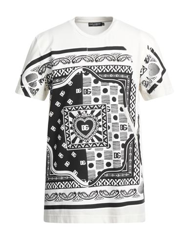 Dolce & Gabbana Man T-shirt White Size 48 Cotton