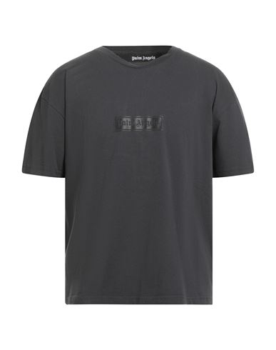 Palm Angels Man T-shirt Charcoal Size M Cotton In Gray