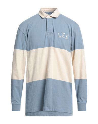 Lee Man Polo Shirt Light Blue Size Xxl Cotton