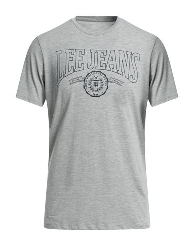 Lee Man T-shirt Light Grey Size M Cotton, Elastane