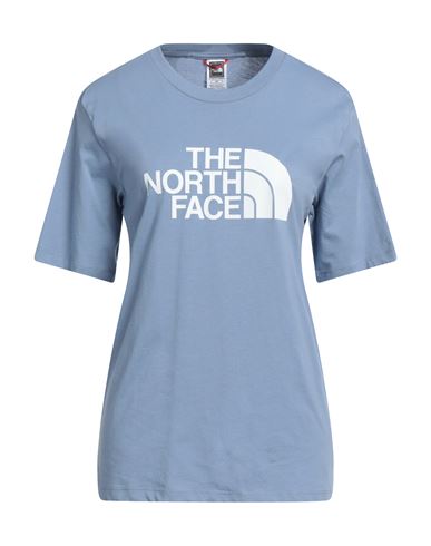The North Face Woman T-shirt Pastel Blue Size Xl Cotton