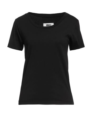 Mm6 Maison Margiela Woman T-shirt Black Size L Cotton