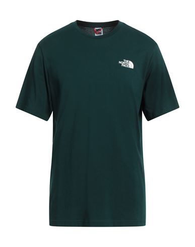 The North Face Man T-shirt Dark Green Size Xxl Cotton