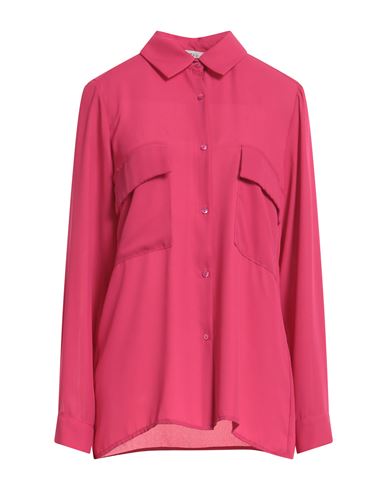 Chiara B. Woman Shirt Fuchsia Size L Viscose, Polyester In Pink