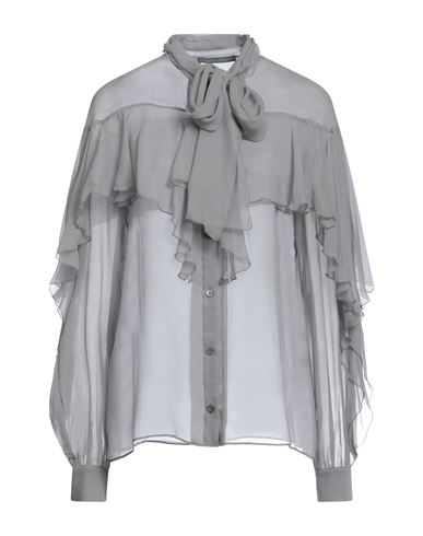 Alberta Ferretti Woman Shirt Light Grey Size 4 Silk
