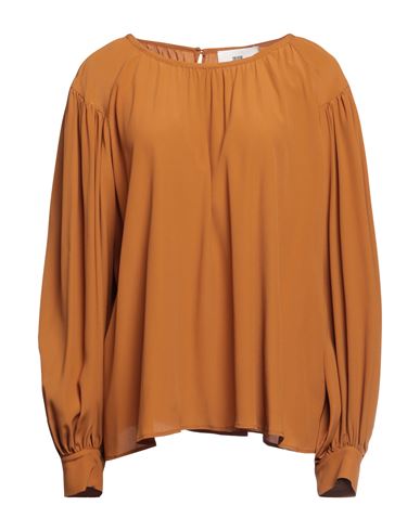 Solotre Woman Top Mandarin Size 10 Acetate, Silk In Yellow