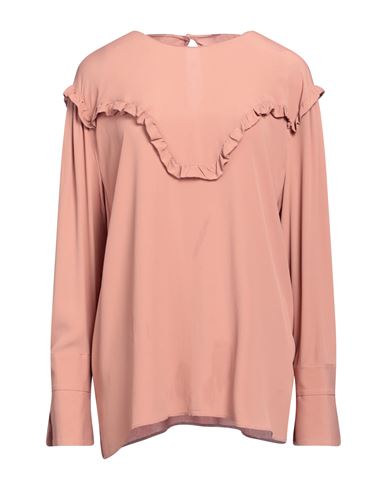 Shop Solotre Woman Top Pastel Pink Size 8 Acetate, Silk