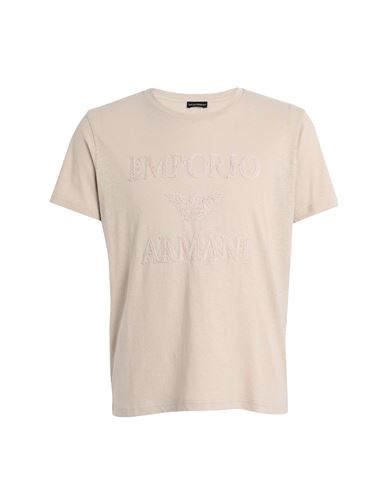 Emporio Armani Man Undershirt Sand Size L Viscose, Elastane In Beige