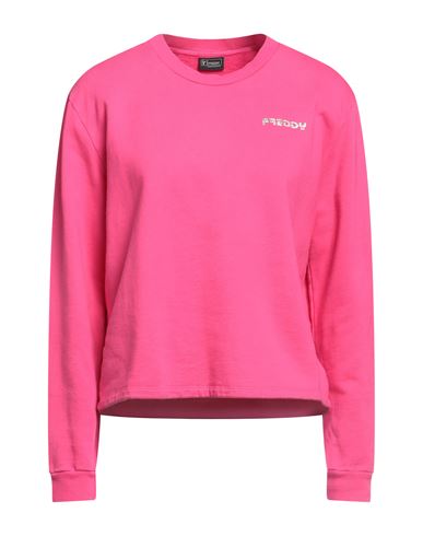 Freddy Woman Sweatshirt Fuchsia Size L Cotton In Pink