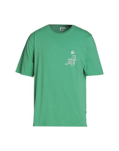 Kangol Man T-shirt Green Size Xxl Cotton
