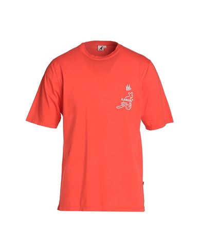 Kangol Man T-shirt Tomato Red Size Xxl Cotton