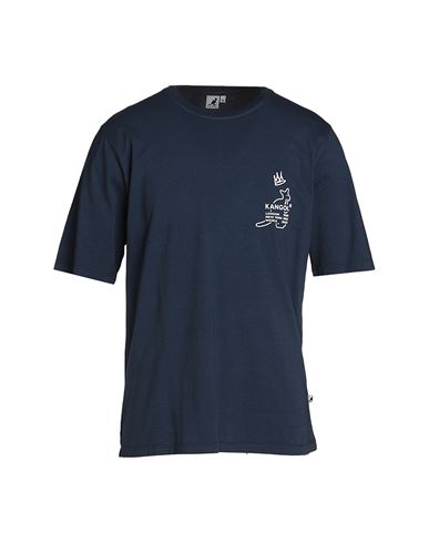 Kangol Man T-shirt Navy Blue Size Xxl Cotton