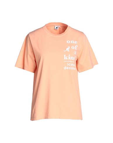 Kangol Woman T-shirt Salmon Pink Size L Cotton