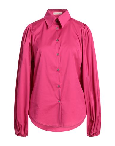 Camicettasnob Woman Shirt Fuchsia Size 10 Cotton, Polyamide, Elastane In Pink