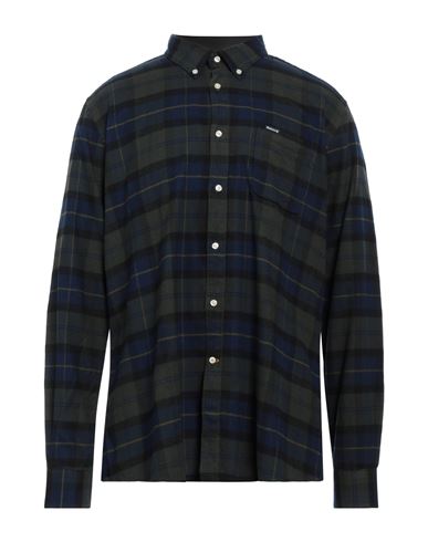 Barbour Man Shirt Dark Green Size Xl Cotton