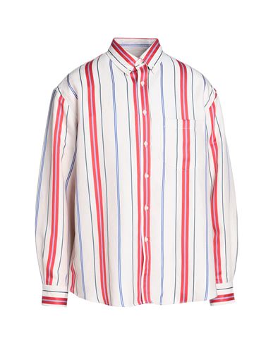 Lc23 Stripes Shirt Man Shirt Beige Size Xl Cotton In White