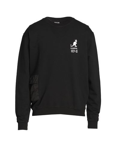 Kangol Man Sweatshirt Black Size Xxl Cotton