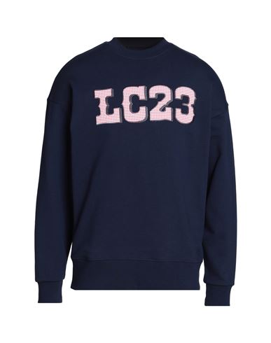 Lc23 Western Logo Sweatshirt Man Sweatshirt Navy Blue Size Xl Cotton