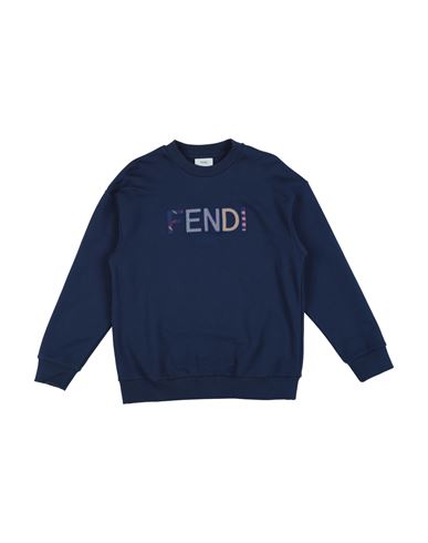 Shop Fendi Toddler Sweatshirt Navy Blue Size 4 Cotton, Elastane