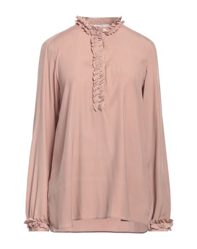 Shop Aglini Woman Top Pastel Pink Size 10 Silk, Elastane