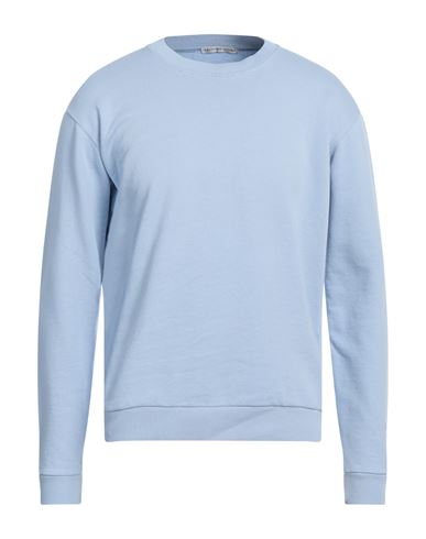 Shop Grey Daniele Alessandrini Man Sweatshirt Sky Blue Size Xxl Cotton