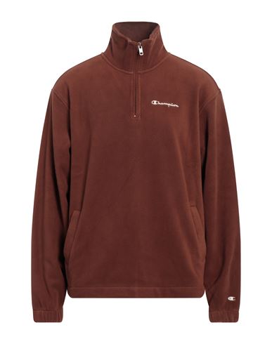 Champion Man Sweatshirt Brown Size Xxl Polyester