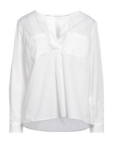 Aglini Woman Top Ivory Size 8 Cotton, Polyester, Polyimide In White