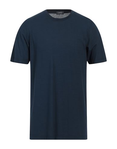 Rossopuro Man T-shirt Midnight Blue Size 5 Cotton, Elastane