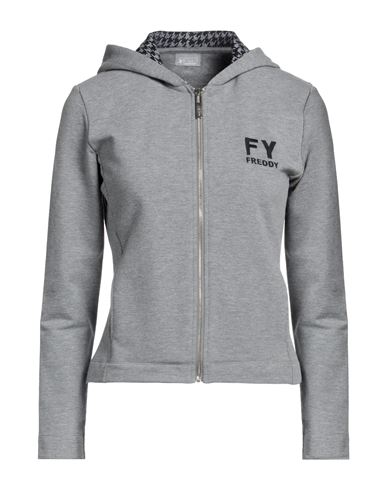 Freddy Woman Sweatshirt Grey Size L Polyester, Cotton, Elastane