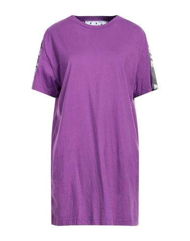 Shop Off-white Woman T-shirt Purple Size L Cotton, Polyester