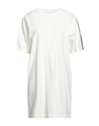 Shop Off-white Woman T-shirt Cream Size L Cotton, Polyester