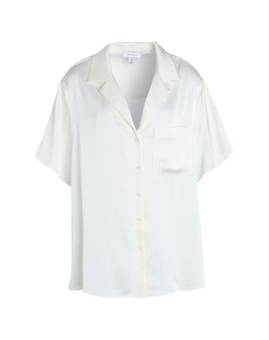 Topshop Woman Shirt Ivory Size 10 Polyester, Elastane In White