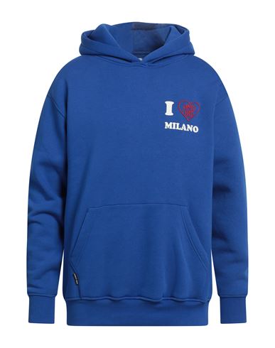 Family First Milano Man Sweatshirt Bright Blue Size L Cotton, Polyester