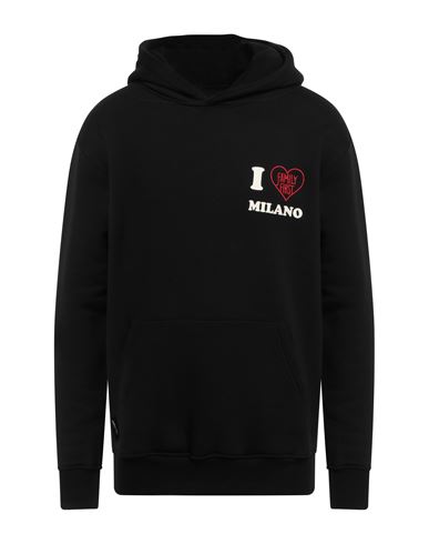 Family First Milano Man Sweatshirt Black Size S Cotton, Polyester