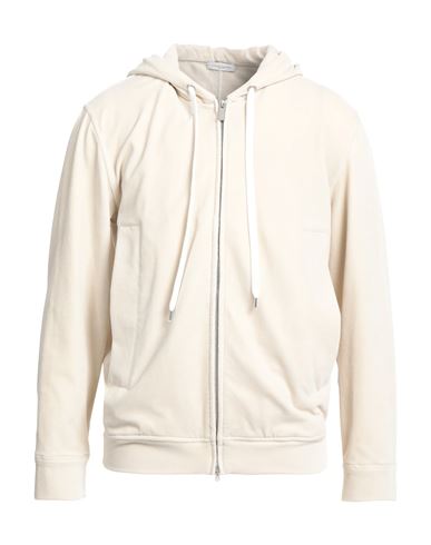 Paolo Pecora Man Sweatshirt Ivory Size M Cotton, Polyamide, Elastane In White