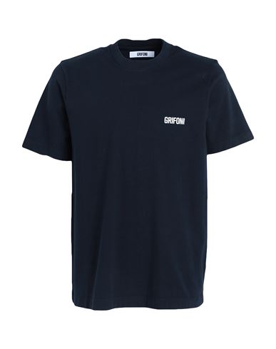 Mauro Grifoni Man T-shirt Midnight Blue Size Xxl Cotton